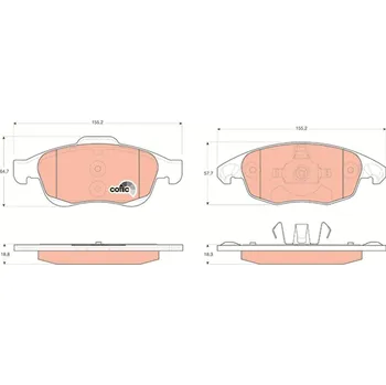 Brzdová destička Sada brzdových destiček, kotoučová brzda LUCAS GDB1690