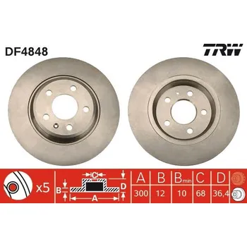 Brzdový kotouč Brzdový kotouč LUCAS DF4848