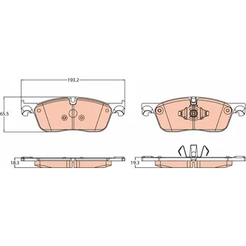 Brzdová destička Sada brzdových destiček, kotoučová brzda LUCAS GDB2119