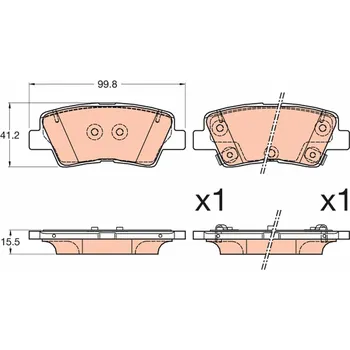 Brzdová destička Sada brzdových destiček, kotoučová brzda LUCAS GDB3594