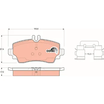 Autodíl Sada brzdových destiček, kotoučová brzda LUCAS GDB1292