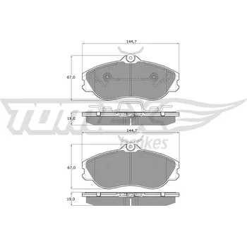 Brzdová destička Sada brzdových destiček, kotoučová brzda TOMEX TX 11-27