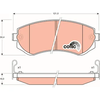Brzdová destička Sada brzdových destiček, kotoučová brzda LUCAS GDB3208