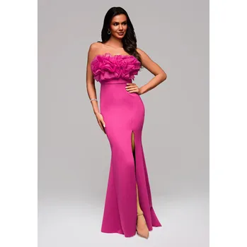 Dámské šaty Edoti Evening dress LA-OM Edoti fuchsiová 3377336