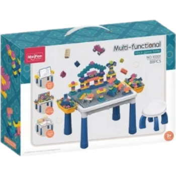 ostatní stavebnice STOLEK S KOSTKAMI TABULE POPISOVAČ OBOUSTRANNÁ SADA STAVEBNICE ŽIDLE 3V1