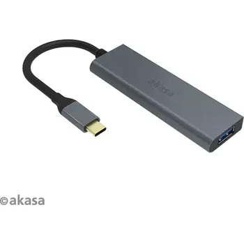 USB hub AKASA - externí USB hub - USB typ-C na 4 x USB 3.0