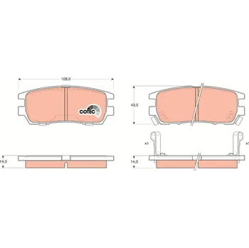 Brzdová destička Sada brzdových destiček, kotoučová brzda LUCAS GDB1127