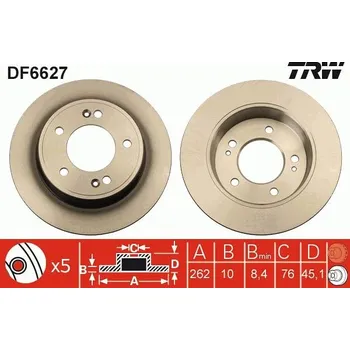 Brzdový kotouč Brzdový kotouč LUCAS DF6627