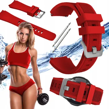 Řemínek na hodinky Řemínek pro Garmin Vivoactive 6 chytré hodinky červený řemínek 20mm s teleskopy