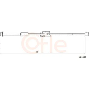 Brzdový systém Tažné lanko, parkovací brzda COFLE 92.11.5449