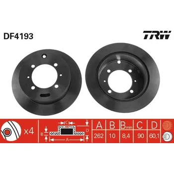 Brzdový kotouč Brzdový kotouč LUCAS DF4193