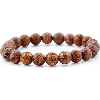 Náramek Náramek z tygřího oka a lávového kamene | pánský náramek, korálkový náramek - Dřevěný