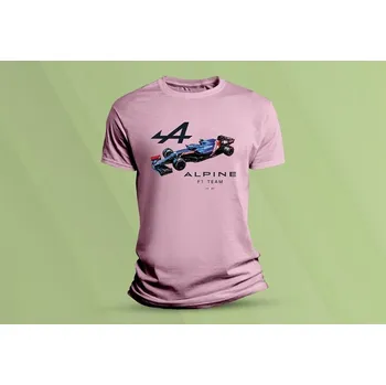 Chlapecké oblečení Dětské bavlněné tričko Alpine F1 Team. Růžová velikost 104