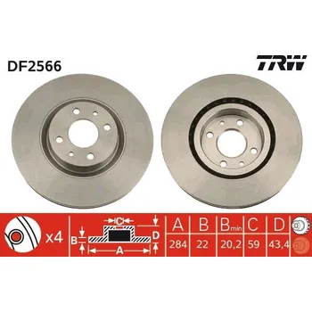 Brzdový kotouč Brzdový kotouč LUCAS DF2566