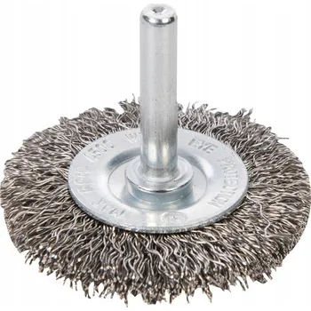 Vrták Čelní kartáč s vlnitým drátem, nerezová ocel, 50 mm, Silverline 828396