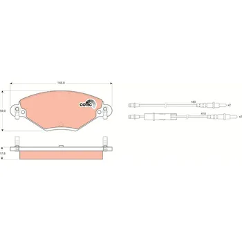 Brzdová destička Sada brzdových destiček, kotoučová brzda LUCAS GDB1448