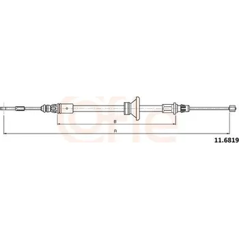 Lanko parkovací brzdy Tažné lanko, parkovací brzda COFLE 11.6819