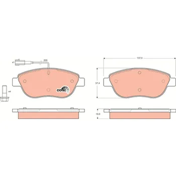Brzdová destička Sada brzdových destiček, kotoučová brzda LUCAS GDB1483