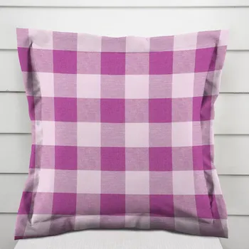 Povlak na polštářek Bavlněný povlak na polštář s lemem Olivia OL-021 Fialová kostka velká 50 x 60 cm