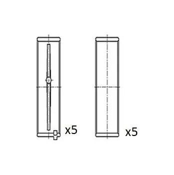 Kliková hřídel Hlavní ložiska klikového hřídele FAI BM1024-STD