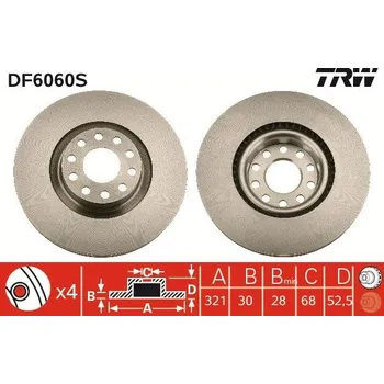 Brzdový kotouč Brzdový kotouč LUCAS DF6060S