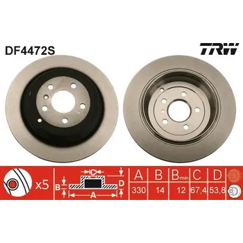 Brzdový kotouč Brzdový kotouč LUCAS DF4472S