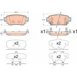 Sada brzdových destiček, kotoučová brzda LUCAS GDB3617