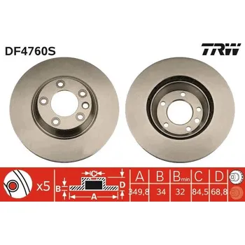 Brzdový kotouč Brzdový kotouč LUCAS DF4760S