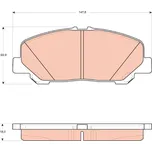 Sada brzdových destiček, kotoučová brzda LUCAS GDB3455