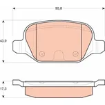 Sada brzdových destiček, kotoučová brzda LUCAS GDB1646