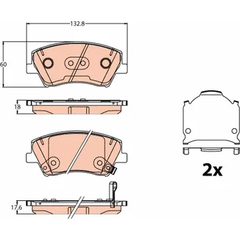 Brzdová destička Sada brzdových destiček, kotoučová brzda LUCAS GDB2203