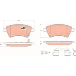 Sada brzdových destiček, kotoučová brzda LUCAS GDB1673