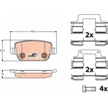 Sada brzdových destiček, kotoučová brzda LUCAS GDB1708