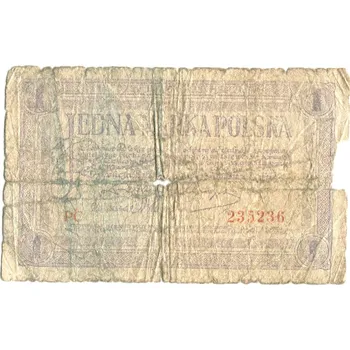 POLSKO. 1 marka polska 1919. Série BC.