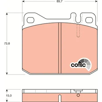 Brzdová destička Sada brzdových destiček, kotoučová brzda LUCAS GDB242