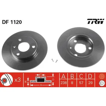 Brzdový kotouč Brzdový kotouč LUCAS DF1120