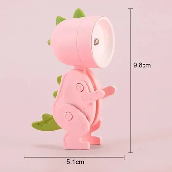 Noční světlo Noční lampa na baterie mini dinosaur | dětské světlo - Růžový