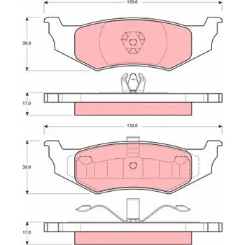 Brzdová destička Sada brzdových destiček, kotoučová brzda LUCAS GDB1234
