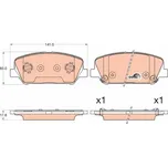 Sada brzdových destiček, kotoučová brzda LUCAS GDB3582