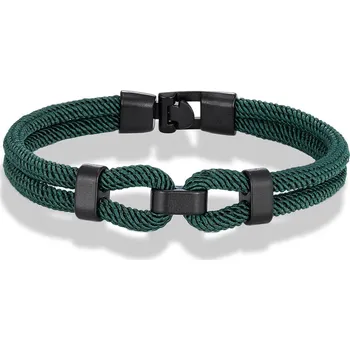 Náramek Námořnický uzlový náramek pro muže | pánský náramek, stylový doplněk - Zelený , 17CM