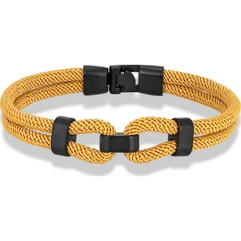 Náramek Námořnický uzlový náramek pro muže | pánský náramek, stylový doplněk - Kurkuma , 19 cm