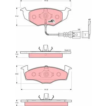 Brzdová destička Sada brzdových destiček, kotoučová brzda LUCAS GDB1586
