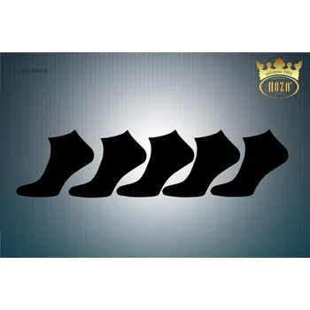 Pánské ponožky Pánské kotníkové ponožky HOZA s elastanem - černé od 49kč/pár- H043-B Barva: Balíček černý 5párů, Velikost: 43-46
