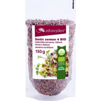 Směs semen na klíčení 4 - ředkve a ředkvičky BIO 150g, Zdravý den