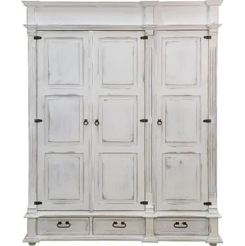 Komoda ARTEN (NANO Systems s.r.o.) Rustikální skříň POPRAD SZY08 (typ II oddělená) - borovice (bílý vosk)