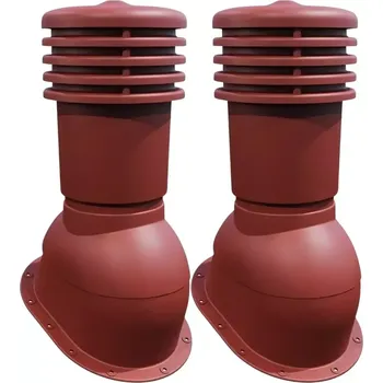 VENTEOB - Větrací střešní komínek 150 mm do neprofilovaných krytin, červenohnědá