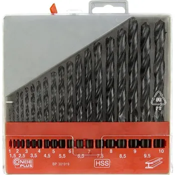 Vrták CON:P Sada vrtáků HSS 19 ks v plastovém boxu