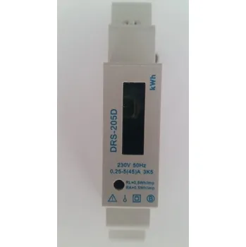 Elektroměr DRS-205D® MID 1-fázový, 5-45A, 1-tarifní, LCD displej určen pro fakturační měření