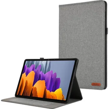 Pouzdro na tablet VSECHNONAMOBIL 115427 FABRIC Sklopný kryt pro Samsung Galaxy Tab S9 FE / Tab S10 FE / Tab S10 Lite šedý