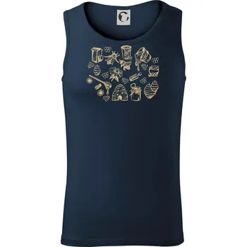 Včelařský set - Tílko pánské Core - M ( Námořní modrá (velmi tmavá - téměř černá) )